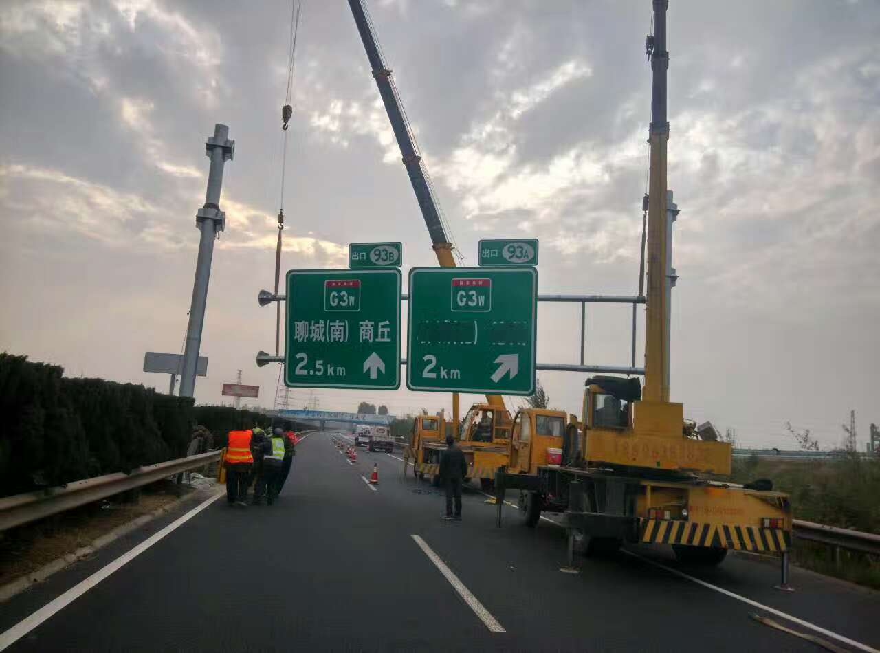 临汾临汾高速公路标志牌施工案例
